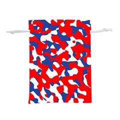 Red White Blue Camouflage Pattern Lightweight Drawstring Pouch (s) by SpinnyChairDesigns