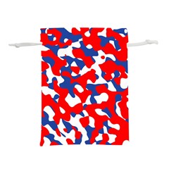 Red White Blue Camouflage Pattern Lightweight Drawstring Pouch (l) by SpinnyChairDesigns