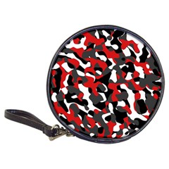 Black Red White Camouflage Pattern Classic 20-cd Wallets by SpinnyChairDesigns