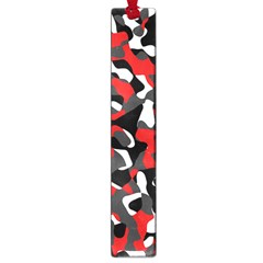 Black Red White Camouflage Pattern Large Book Marks by SpinnyChairDesigns