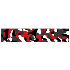 Black Red White Camouflage Pattern Small Flano Scarf by SpinnyChairDesigns