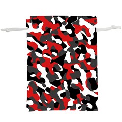 Black Red White Camouflage Pattern  Lightweight Drawstring Pouch (xl) by SpinnyChairDesigns