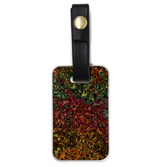 Stylish Fall Colors Camouflage Luggage Tag (one Side) by SpinnyChairDesigns