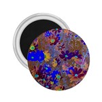 Cosmos Flowers Brown Blue 2.25  Magnets Front