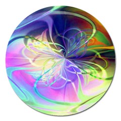 Rainbow Painting Patterns 3 Magnet 5  (round) by DinkovaArt