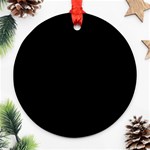 Plain Black Solid Color Ornament (Round) Front