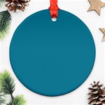 Mosaic Blue Pantone Solid Color Round Ornament (Two Sides) Front