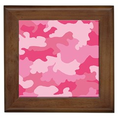 Camo Pink Framed Tile by MooMoosMumma