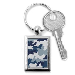 Camo Blue Key Chain (rectangle) by MooMoosMumma