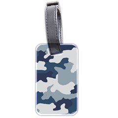 Camo Blue Luggage Tag (two Sides) by MooMoosMumma