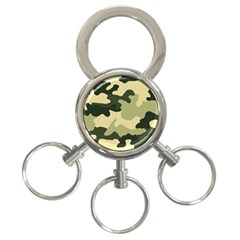 Camo Green 3-ring Key Chain by MooMoosMumma