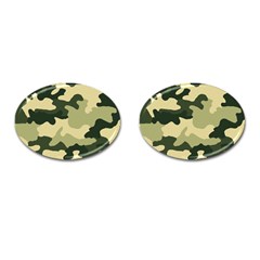 Camo Green Cufflinks (oval) by MooMoosMumma