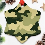 Camo Green Snowflake Ornament (Two Sides) Front