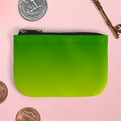 Avocado Ombre Green Yellow Gradient Mini Coin Purse by SpinnyChairDesigns