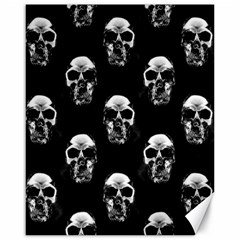 Black And White Skulls Canvas 16  X 20  by SpinnyChairDesigns