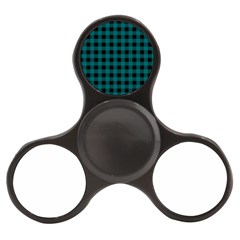 Teal Black Buffalo Plaid Finger Spinner by SpinnyChairDesigns