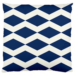 Diamonds Blue Standard Flano Cushion Case (two Sides) by MooMoosMumma