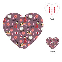 Japan Girls Playing Cards Single Design (heart) by kiroiharu