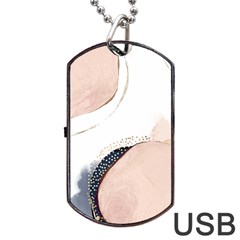 Pink And Blue Marble Dog Tag Usb Flash (one Side) by kiroiharu