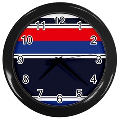 Casual Uniform Stripes Wall Clock (black) by tmsartbazaar