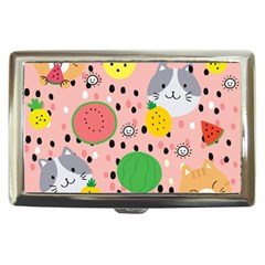 Cats And Fruits  Cigarette Money Case by Sobalvarro