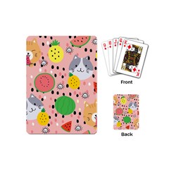 Cats And Fruits  Playing Cards Single Design (mini) by Sobalvarro