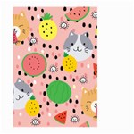 Cats and fruits  Large Garden Flag (Two Sides) Front