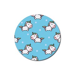 Unicorns  Rubber Coaster (round)  by Sobalvarro