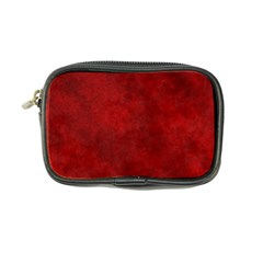 Scarlet Red Velvet Color Faux Texture Coin Purse by SpinnyChairDesigns