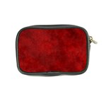 Scarlet Red Velvet Color Faux Texture Coin Purse Back