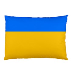 Bright Yellow With Blue Pillow Case (two Sides) by tmsartbazaar