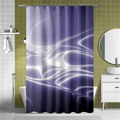 Violet Glowing Swirls Shower Curtain 48  X 72  (small)  by SpinnyChairDesigns