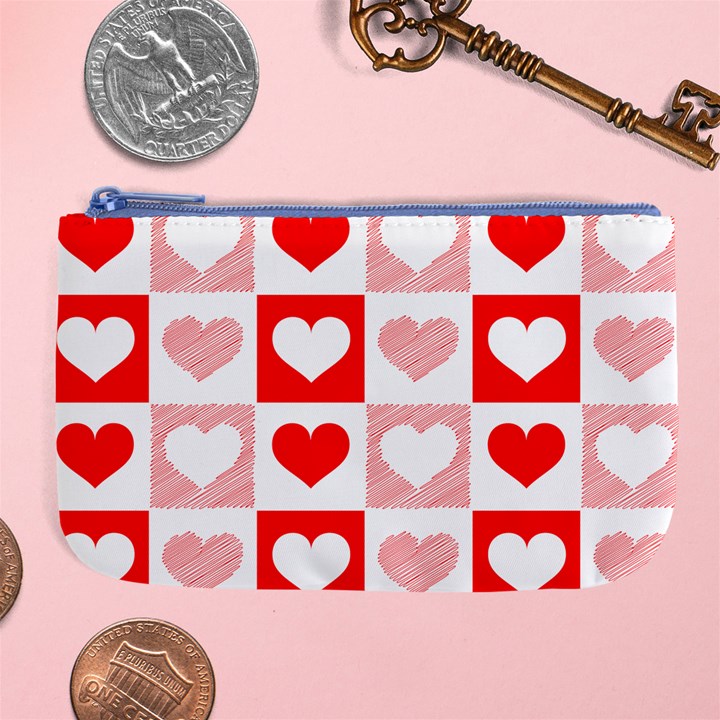 Hearts  Large Coin Purse