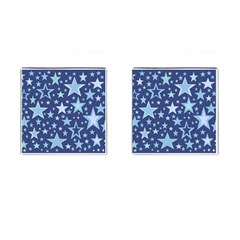 Stars Blue Cufflinks (square) by MooMoosMumma