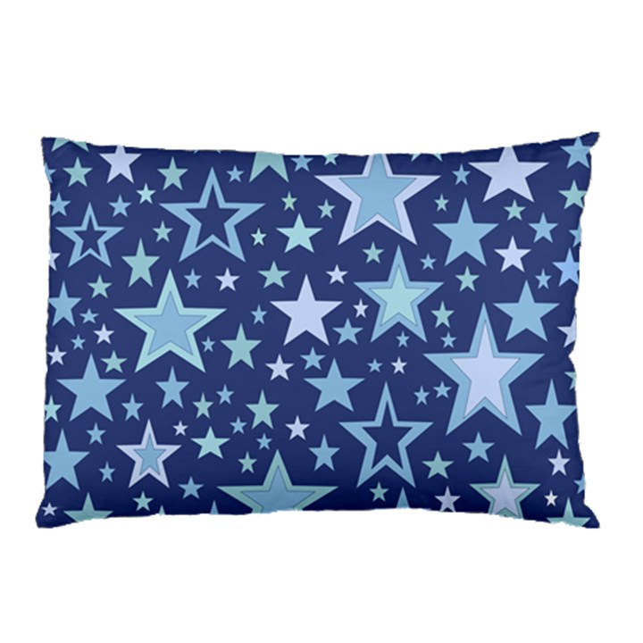 Stars Blue Pillow Case (Two Sides)