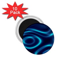 Blue Wavy 1 75  Magnets (10 Pack)  by Sabelacarlos