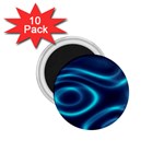 Blue Wavy 1.75  Magnets (10 pack)  Front