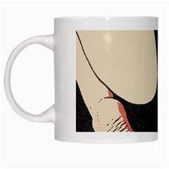 Sporty Booty Perfection, Fit Girl Fitness Illustration, Sports Theme White Mugs by Casemiro