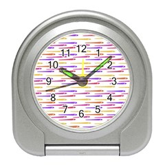 Cartoon Style Snake Drawing Motif Pattern Print Travel Alarm Clock by dflcprintsclothing