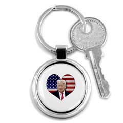 Trump President Sticker Design Key Chain (round) by dflcprintsclothing