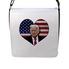 Trump President Sticker Design Flap Closure Messenger Bag (l) by dflcprintsclothing