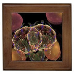 Fractal Geometry Framed Tile by Sparkle