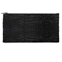 Black Crocodile Skin Pencil Case by LoolyElzayat