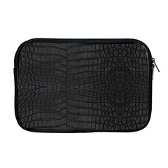 Black Crocodile Skin Apple Macbook Pro 17  Zipper Case by LoolyElzayat