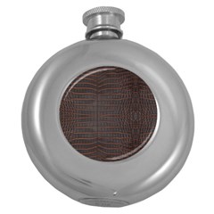 Chestnut Nile Crocodile Skin Round Hip Flask (5 Oz) by LoolyElzayat