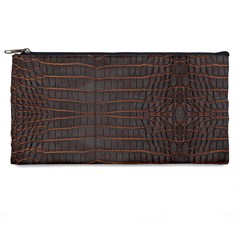 Chestnut Nile Crocodile Skin Pencil Case by LoolyElzayat