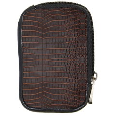 Chestnut Nile Crocodile Skin Compact Camera Leather Case by LoolyElzayat