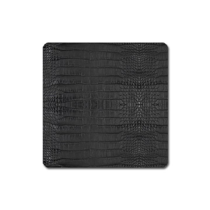 Black Alligator Skin Square Magnet