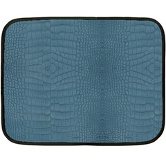 Turquoise Alligator Skin Double Sided Fleece Blanket (mini)  by LoolyElzayat