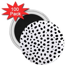 Black And White Seamless Cheetah Spots 2 25  Magnets (100 Pack)  by LoolyElzayat